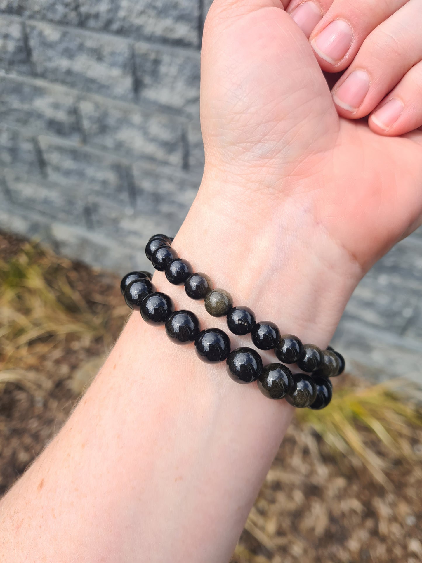 Golden Sheen Obsidan Bracelets