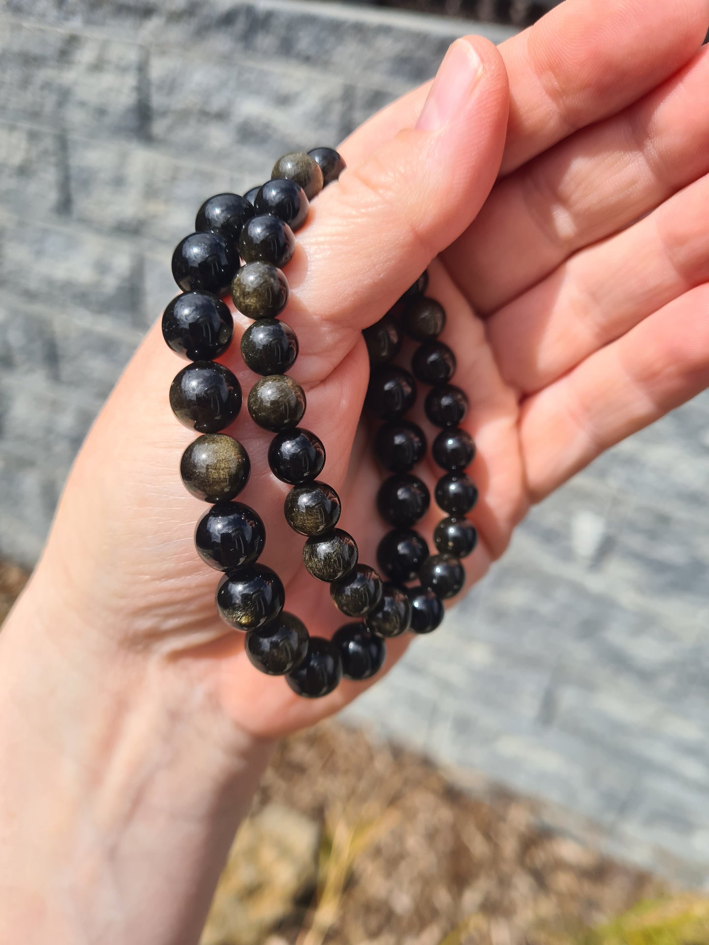 Golden Sheen Obsidan Bracelets