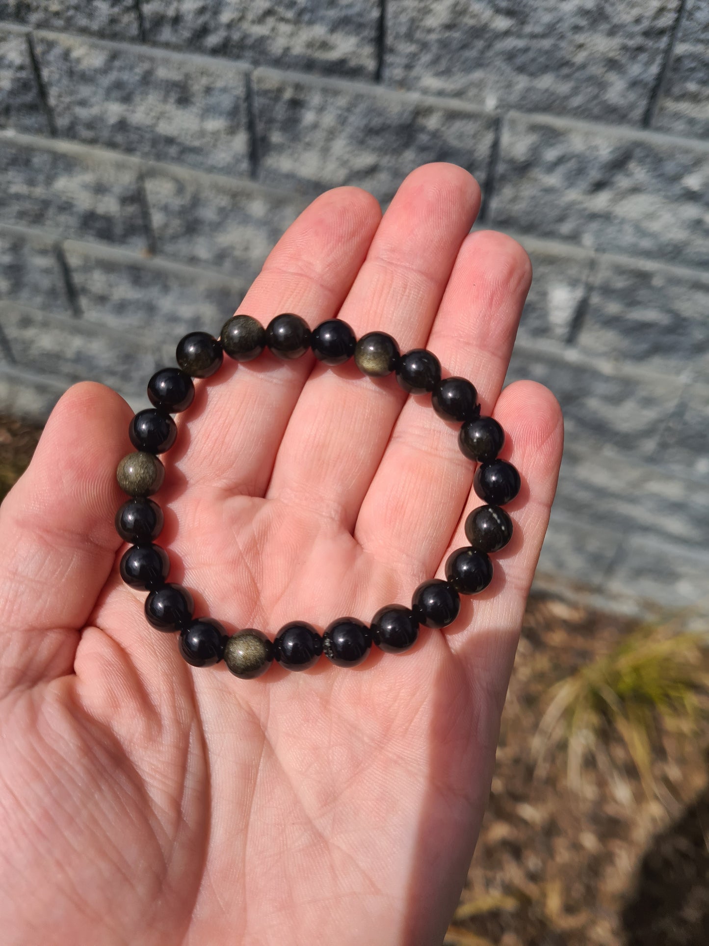 Golden Sheen Obsidan Bracelets