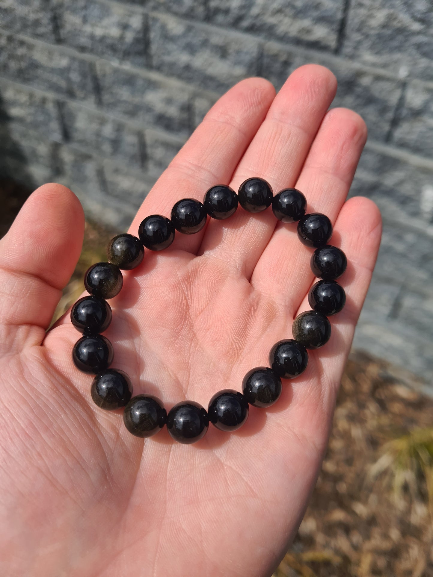 Golden Sheen Obsidan Bracelets