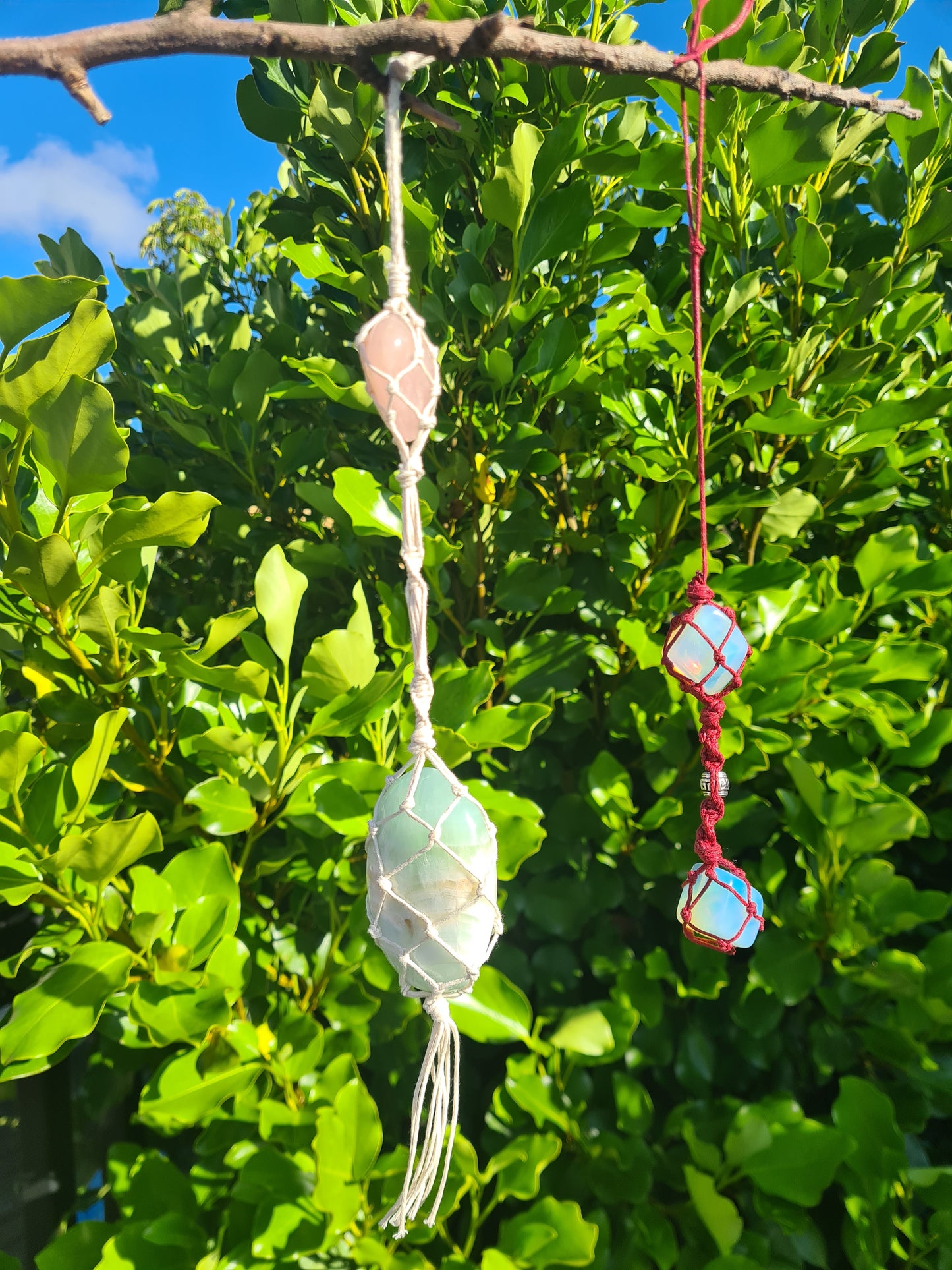 Opalite Macrame Hanger