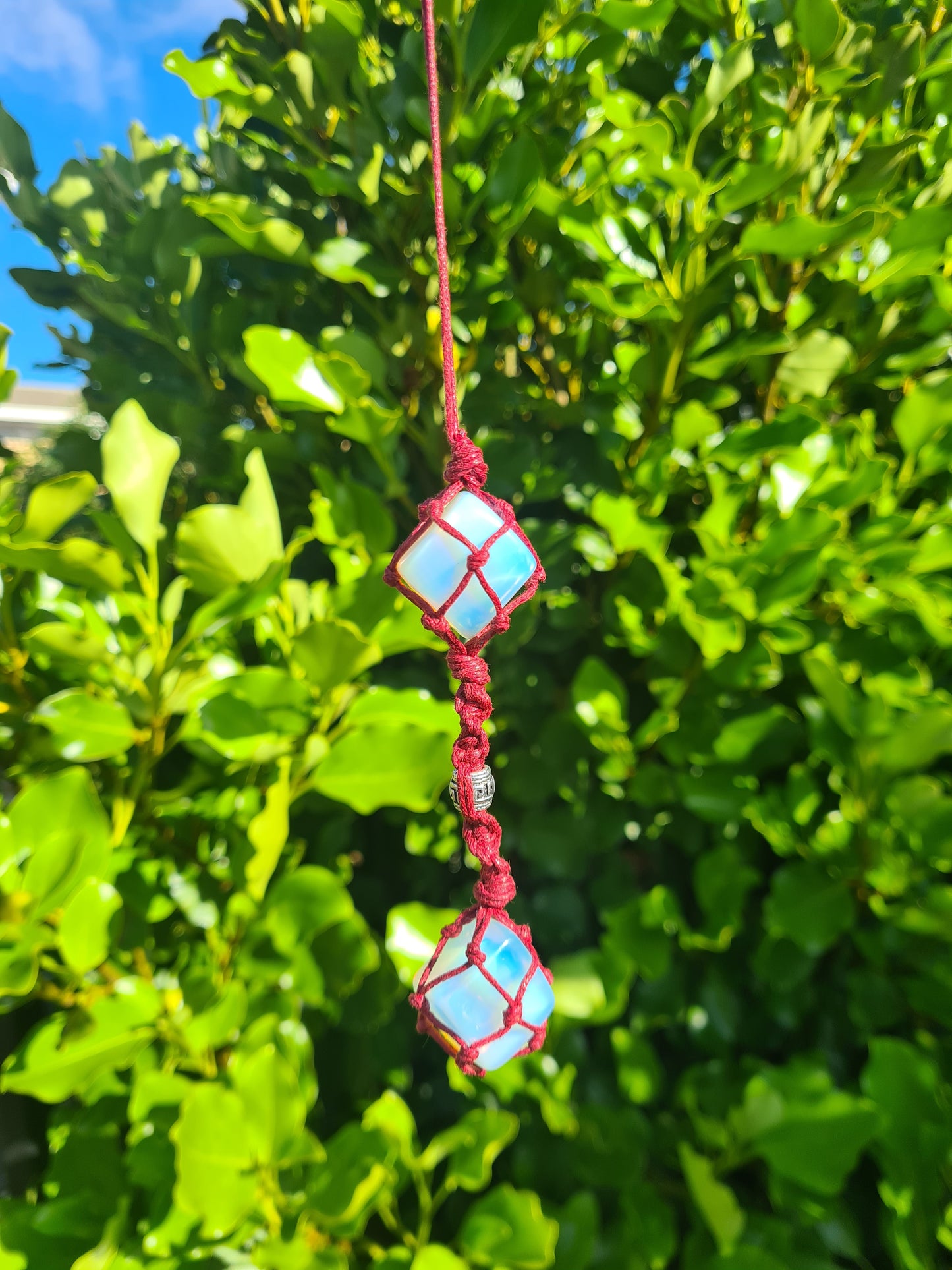 Opalite Macrame Hanger