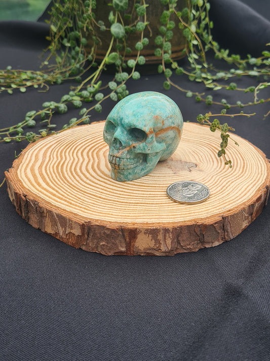 Amazonite Skull