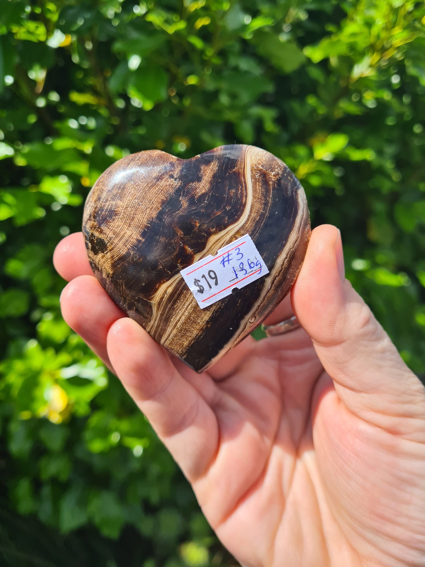 Chocolate Calcite Heart #3