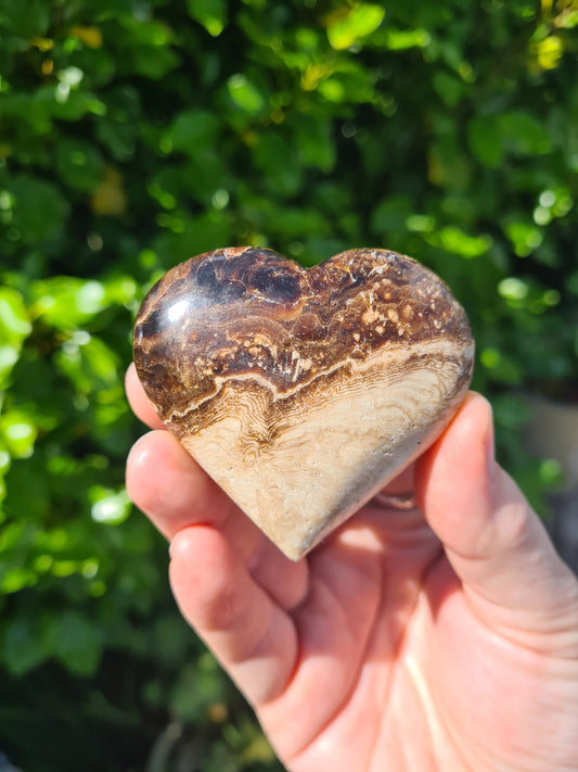 Chocolate Calcite Heart #5