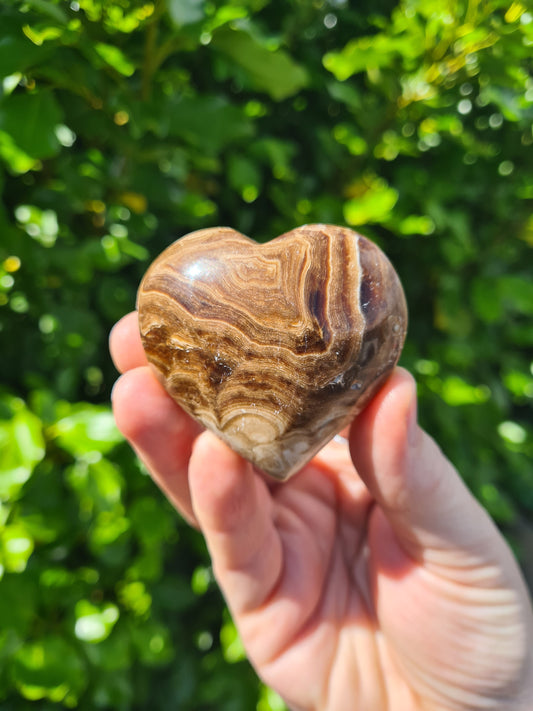 Chocolate Calcite Heart #7