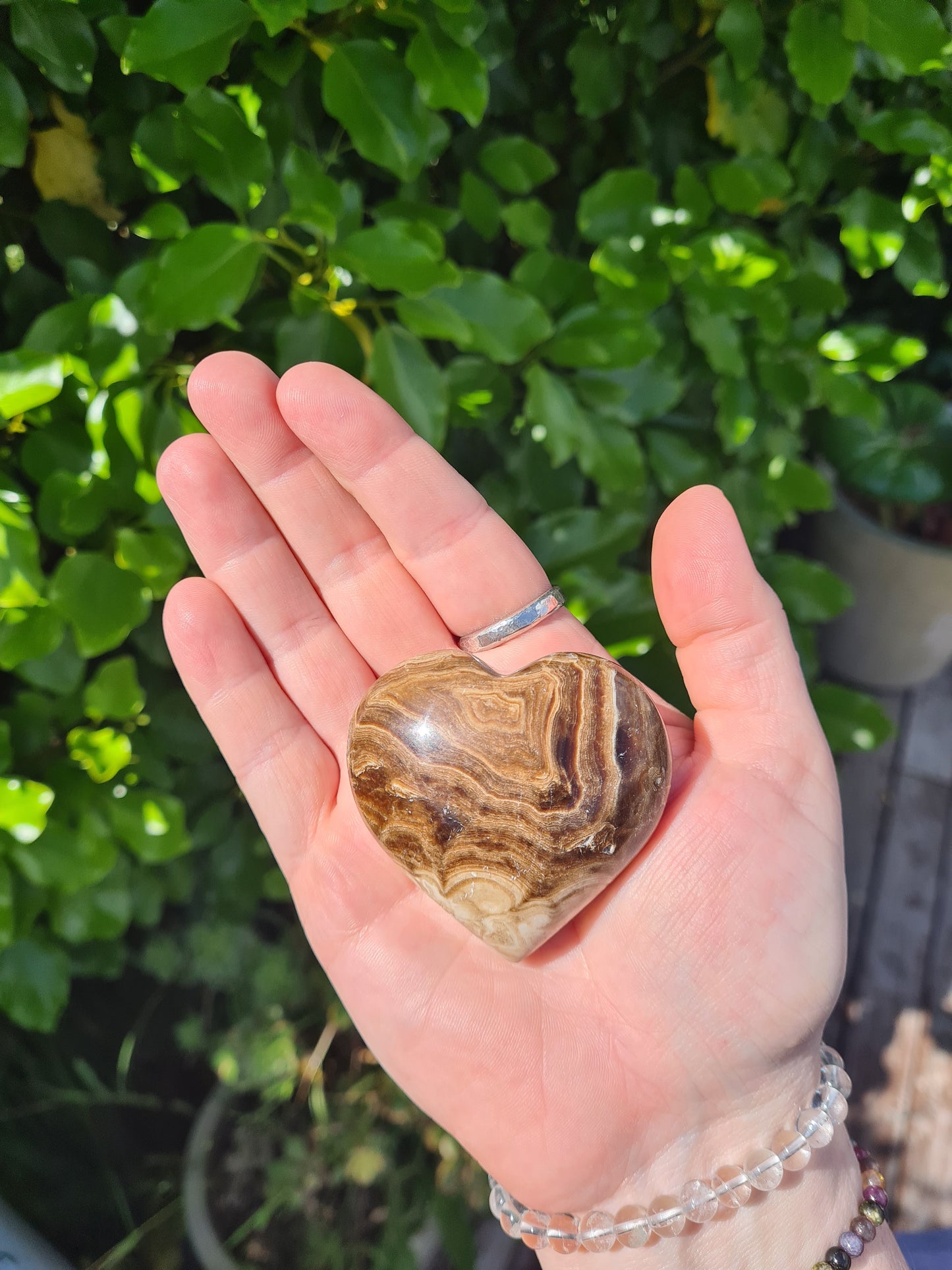 Chocolate Calcite Heart #7