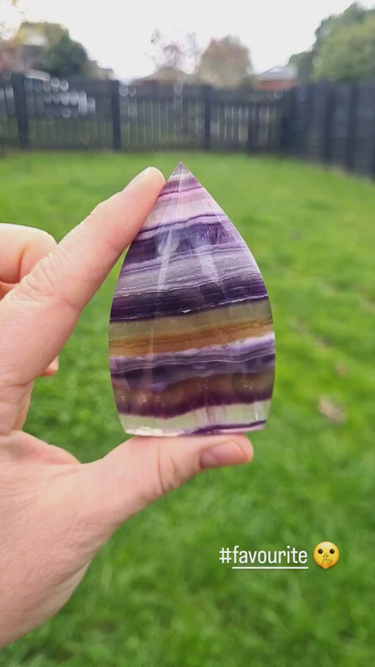 Purple Fluorite Teardrop/Flame